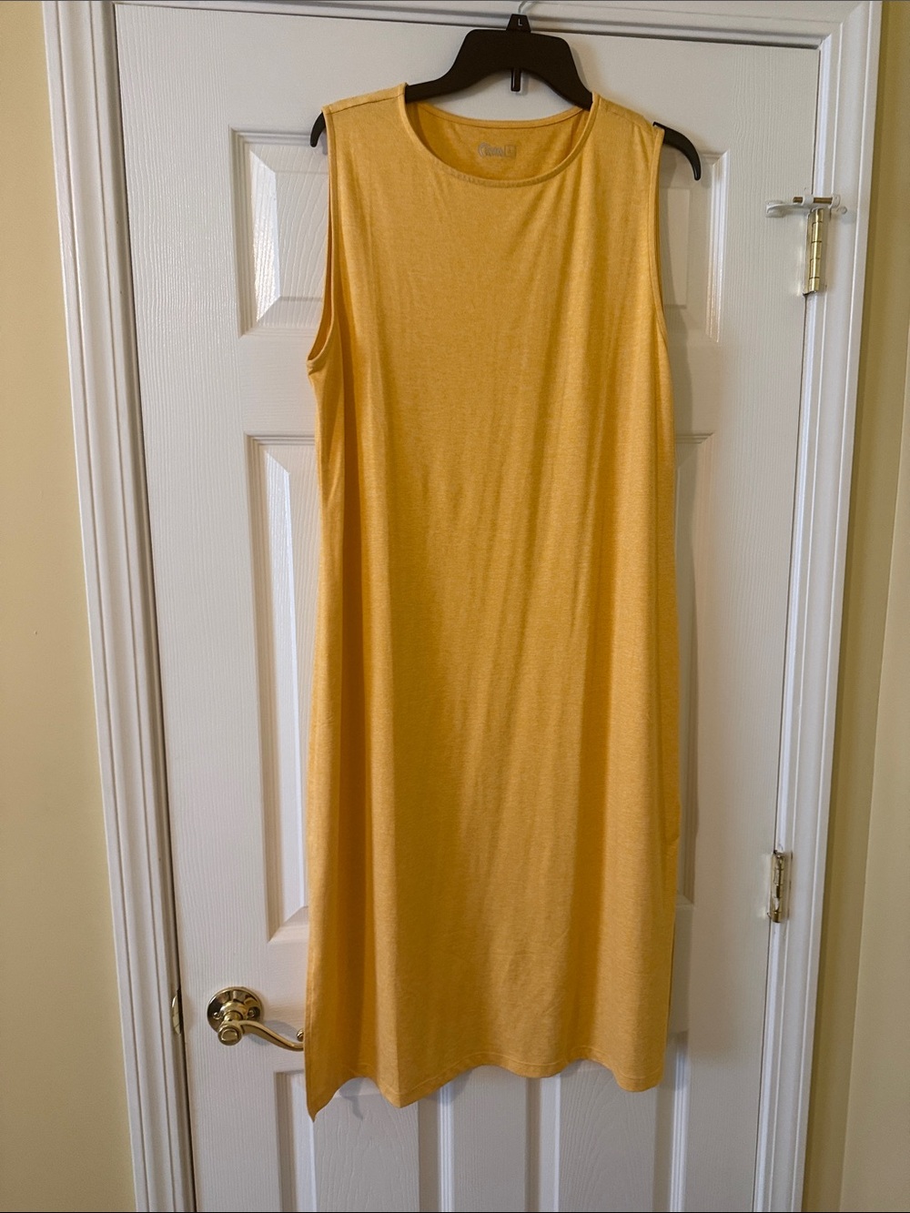 ZYIA Sleeveless Yellow Midi Shift Dress